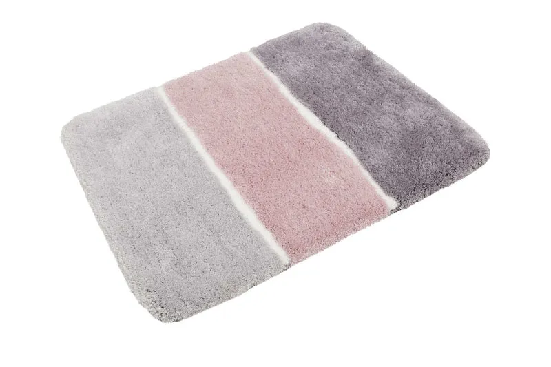 Badteppich Rosa Grau Silber "Rio Marina" Homie Living