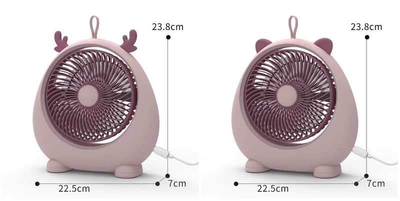 Damer Bærbar Mini-vifte i kawaii dyredesign Luvikno