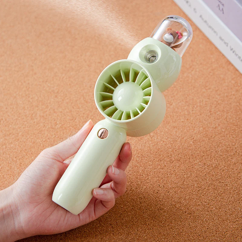 Dame Bærbar Håndvifte med Sprayelement og ergonomisk design Luvikno