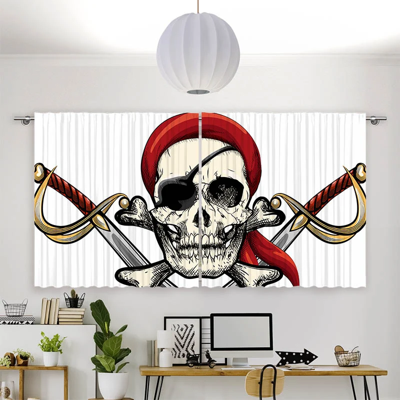 Vorhang Motiv "Totenkopf"