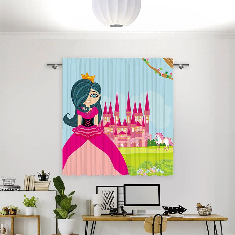Vorhang Motiv "Prinzessin Vor dem Schloss"