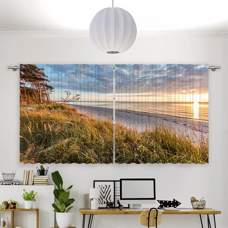 Vorhang Motiv "Sonnenuntergang am Meer"