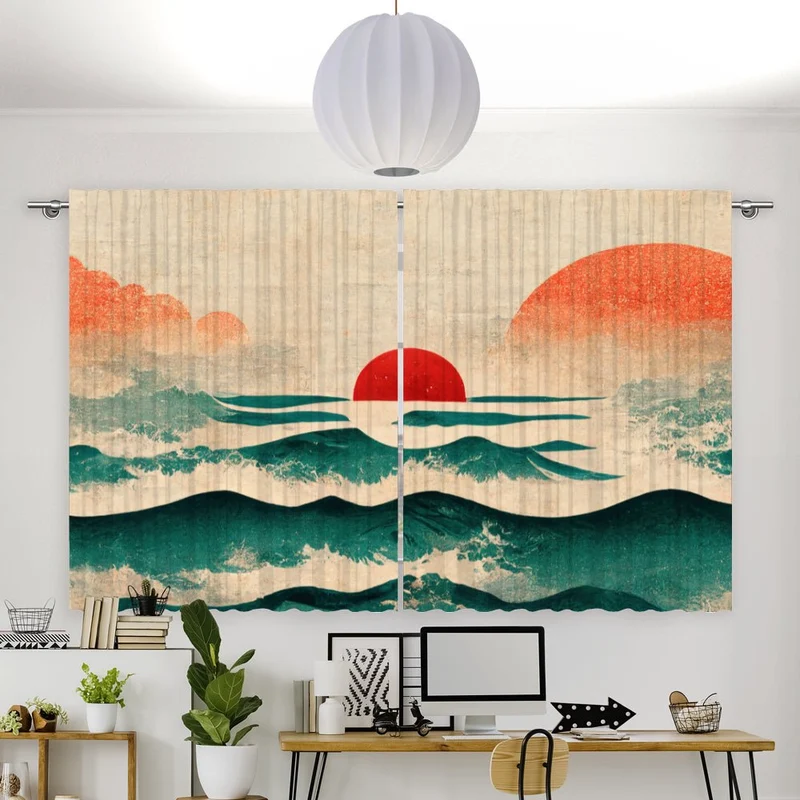 Vorhang Motiv "Meer asiatisch"