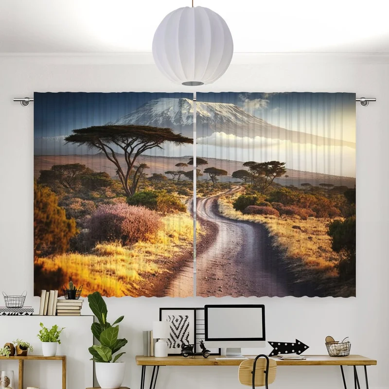 Vorhang Motiv "Kilimandscharo Afrika"
