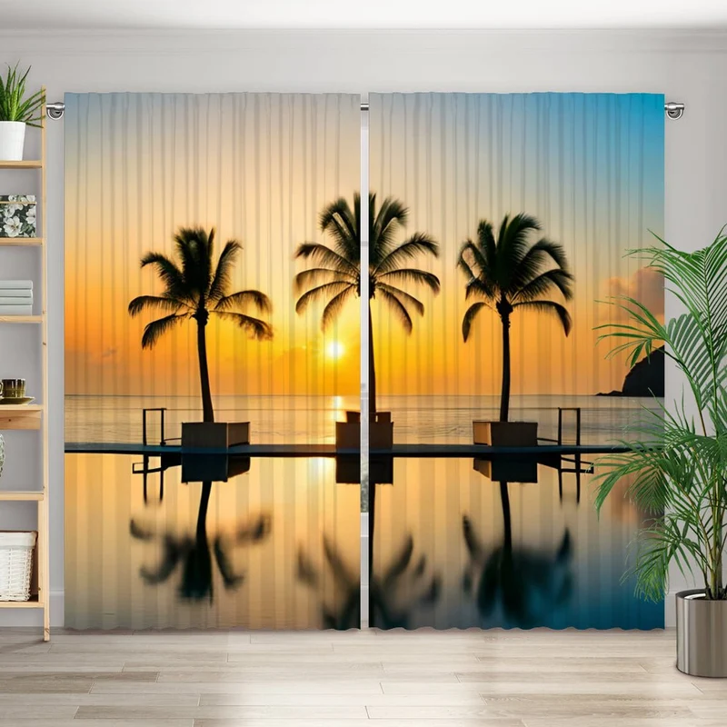 Vorhang Motiv "Pool Meer Luxus"