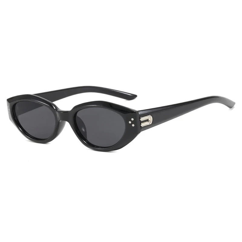 Dame Cat-Eye solbriller med elegant plastisk ramme Luvikno