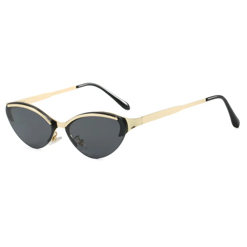 Dame Cat-Eye solbriller med elegant ramme og UV-beskyttelse Luvikno