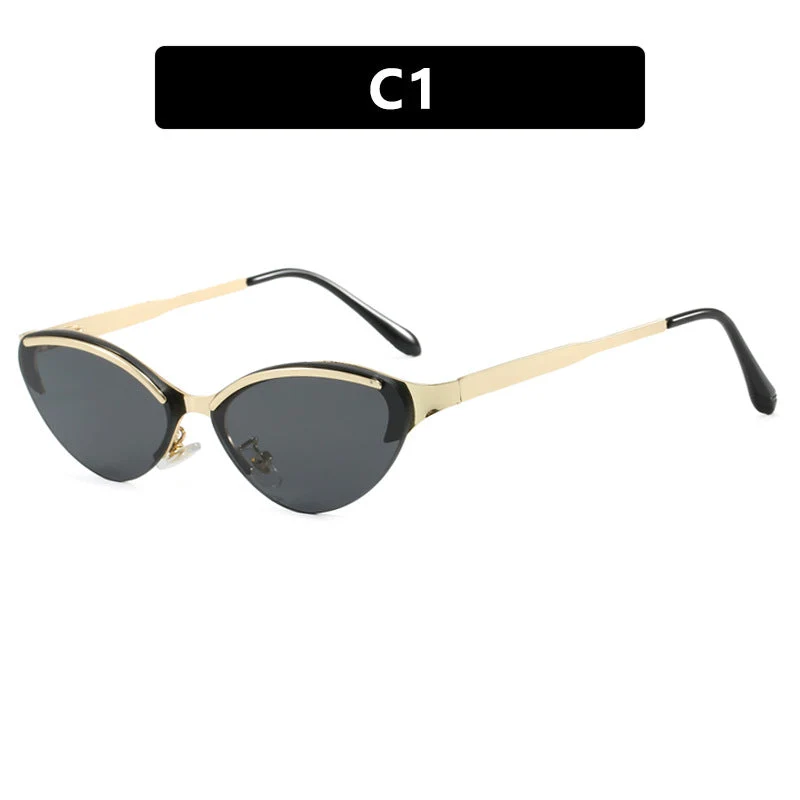 Dame Cat-Eye solbriller med elegant ramme og UV-beskyttelse Luvikno