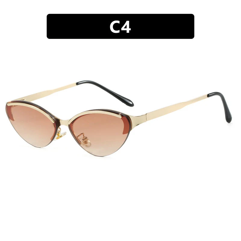 Dame Cat-Eye solbriller med elegant ramme og UV-beskyttelse Luvikno