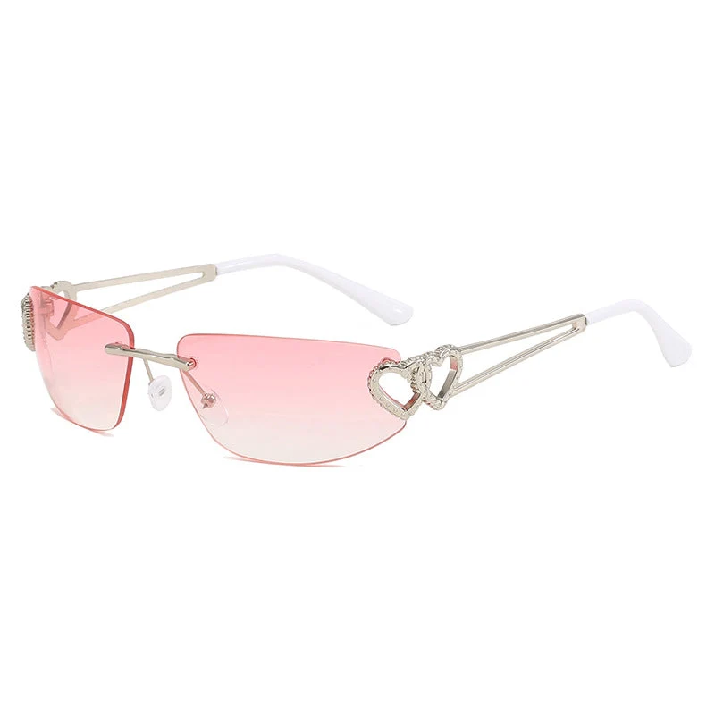 Dame Cat-Eye solbriller med unikt hjerte-design og beskyttende UV-filter Luvikno