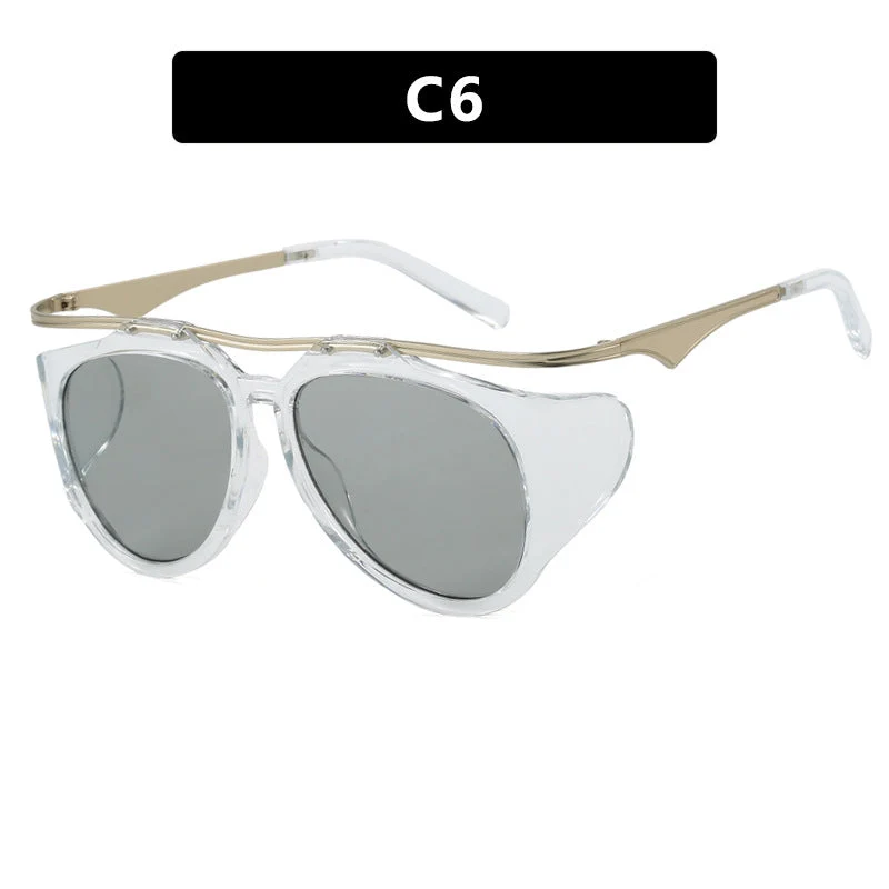Dame Cat-Eye solbriller med unikt design og beskyttende glass Luvikno