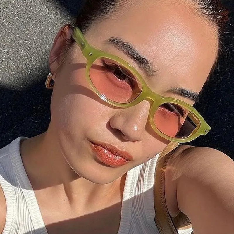 Dame Cat-Eye solbrille i elegant vintage-stil Luvikno