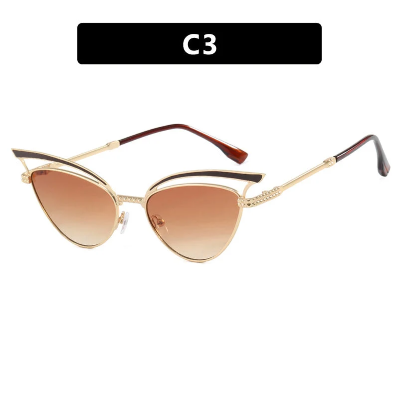 Dame Cat-Eye Briller med filigran designelement Luvikno