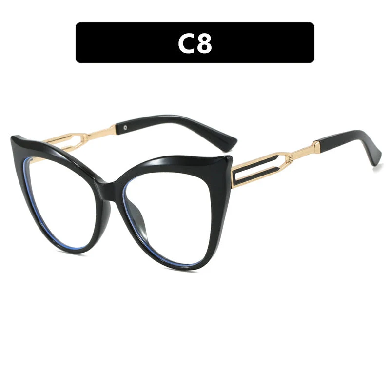 Dame cat-eye briller med elegant metallramme Luvikno