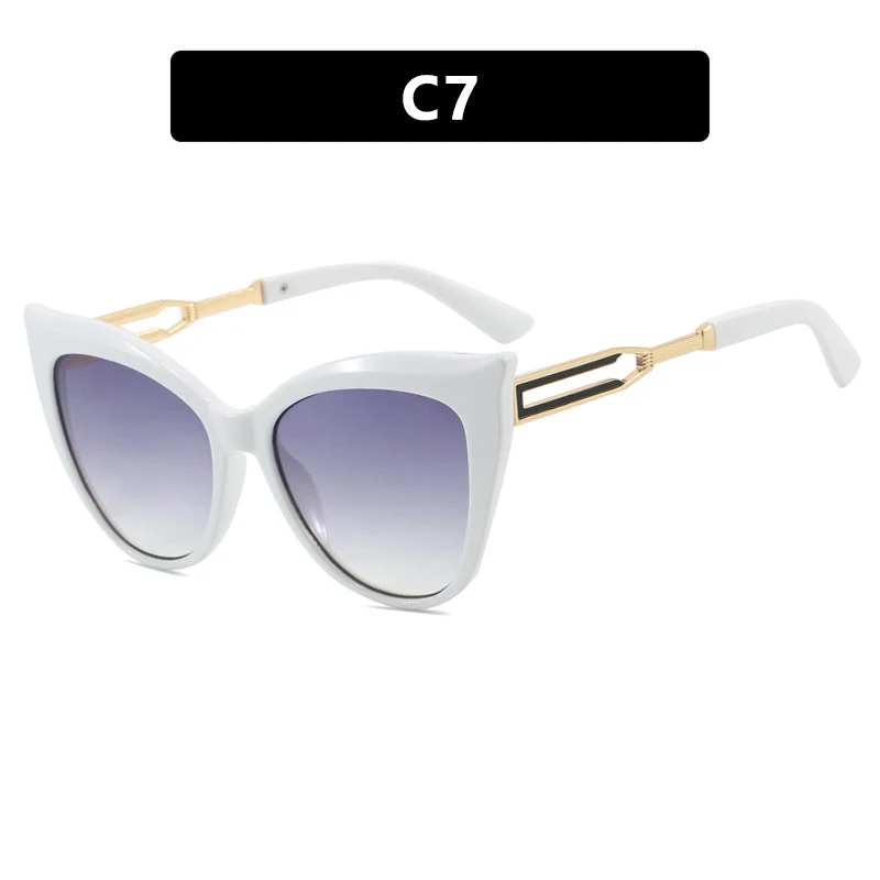 Dame cat-eye briller med elegant metallramme Luvikno