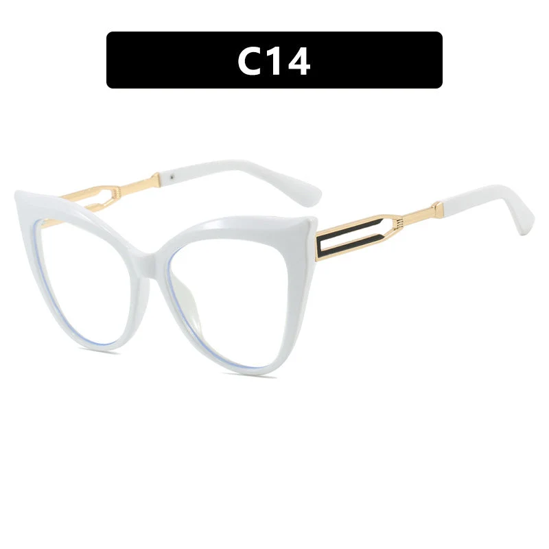 Dame cat-eye briller med elegant metallramme Luvikno