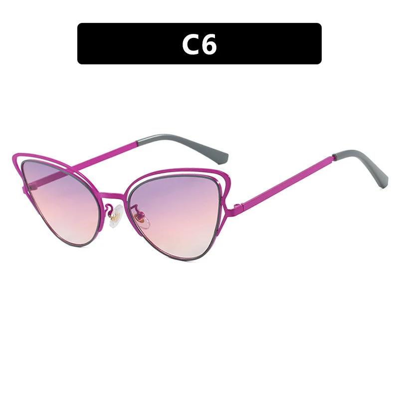 Dame Cat-Eye Briller med edelt metallramme og komfortabel passform Luvikno