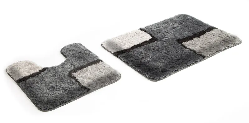 Badematten-Set Paris grau 2-tlg , 2 Ausführungen