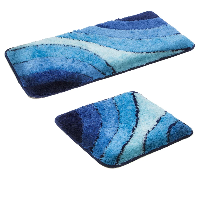Bademattenset Kiel 2-tlg., 50x90 cm und 50x45 cm verschiedene Farben und Ausführungen