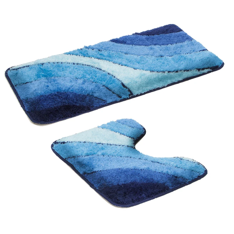 Bademattenset Kiel 2-tlg., 50x90 cm und 50x45 cm verschiedene Farben und Ausführungen