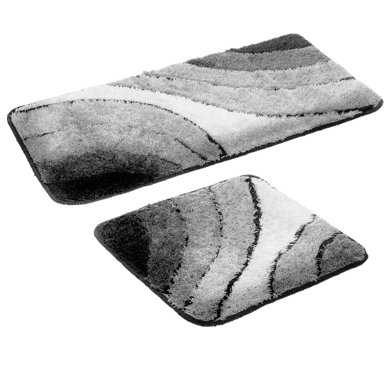 Bademattenset Kiel 2-tlg., 50x90 cm und 50x45 cm verschiedene Farben und Ausführungen