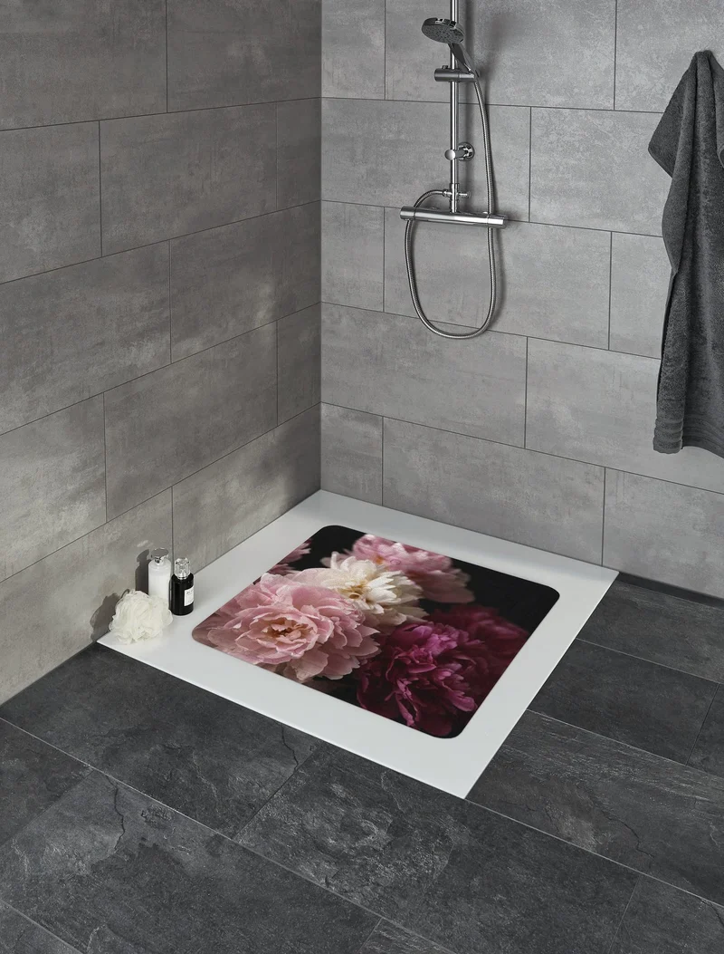 Duscheinlage ROSEMARIE Bordeaux 55 x 55 cm