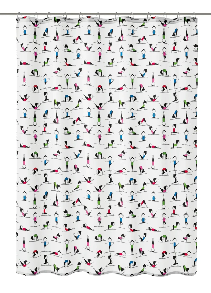 Duschvorhang Textil YOGI Multicolor 180 x 200 cm