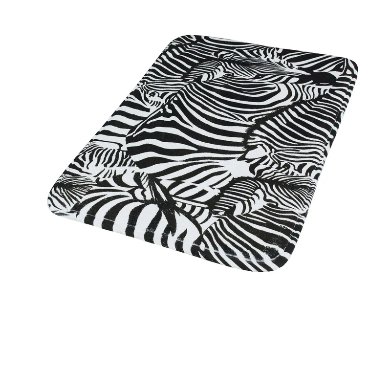 Badteppich ZEBRA Schwarz-Weiß 40 x 60 cm