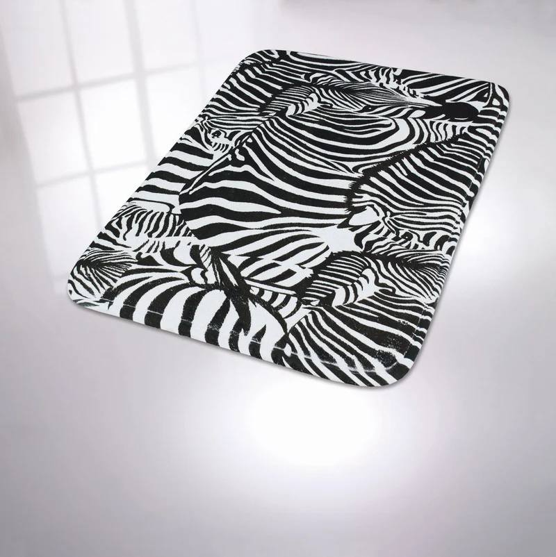 Badteppich ZEBRA Schwarz-Weiß 40 x 60 cm