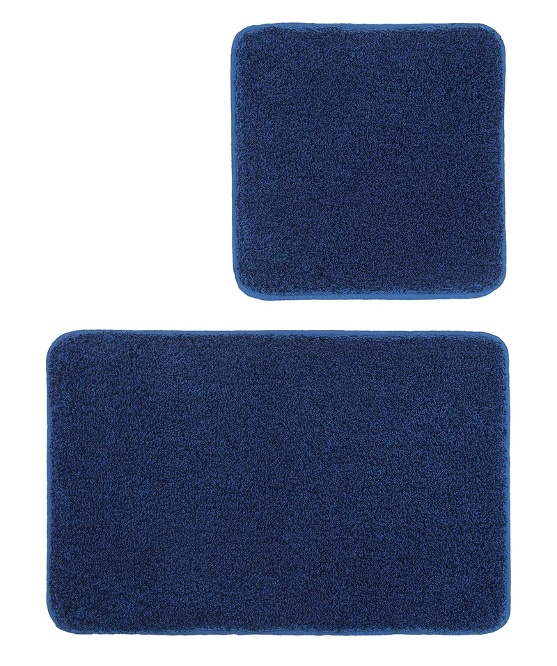 Badteppich-Set RELAX Atlantikblau 2-teilig 50x50cm und 55x85cm