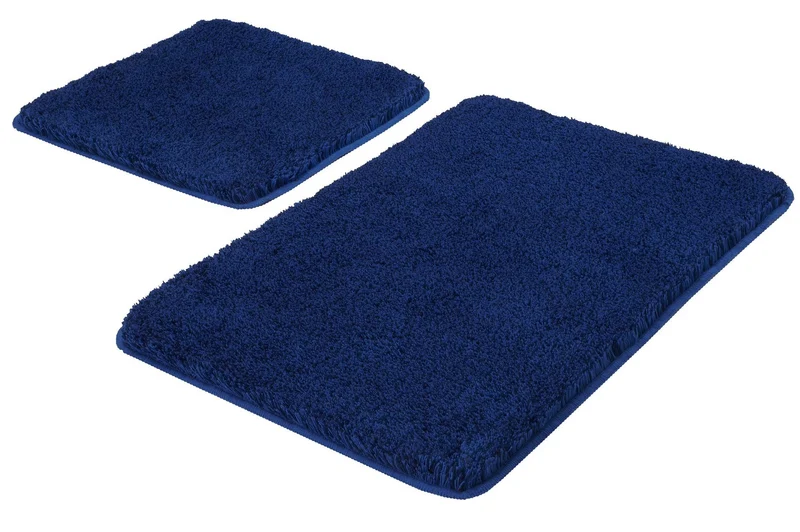 Badteppich-Set RELAX Atlantikblau 2-teilig 50x50cm und 55x85cm