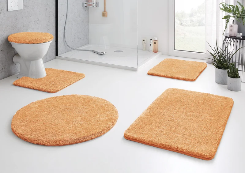 Badteppich-Set RELAX Peach 2-teilig 50x50cm und 55x85cm