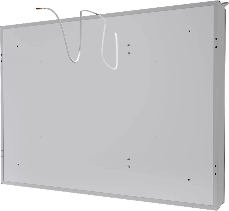 SONNI Spiegelschrank Bad mit Beleuchtung 80 x 60 cm, Edelstahl Medizinschrank IP44 Wasserciht, Spiegelleuchte mit Kaltweißem Licht und Wandschalter für Badezimmer