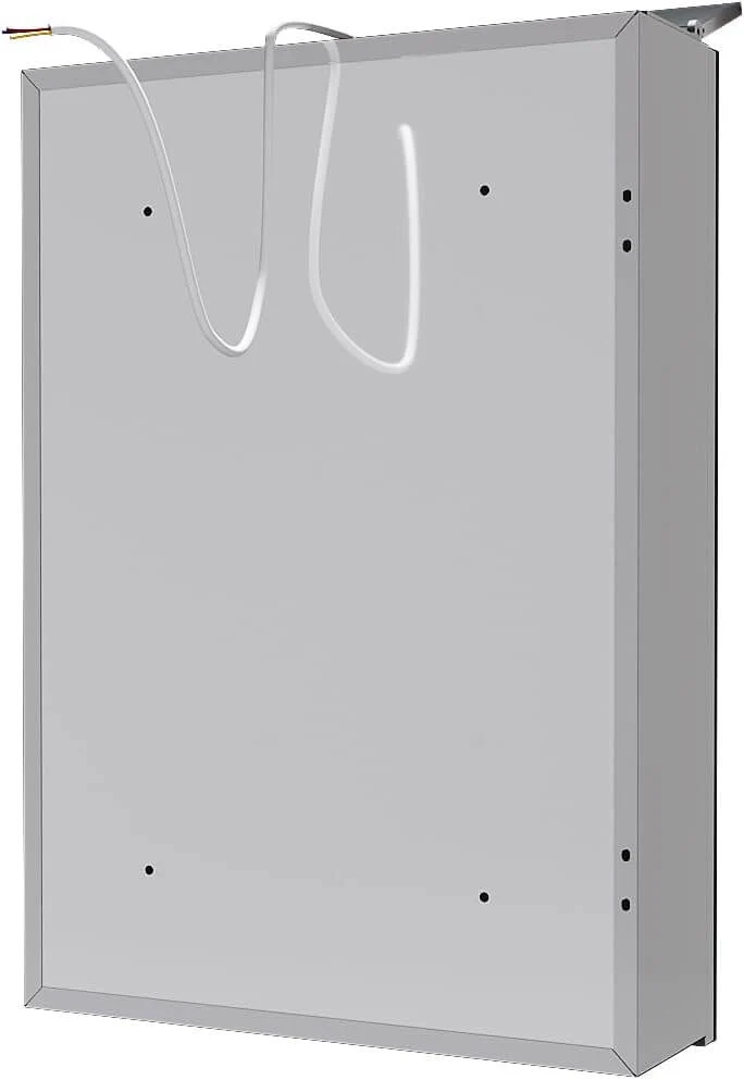 SONNI Spiegelschrank Bad mit Beleuchtung, Edelstahl Medizinschrank IP44 Wasserciht, Spiegelleuchte mit Kaltweißem Licht und Wandschalter für Badezimmer 36 x 52 cm