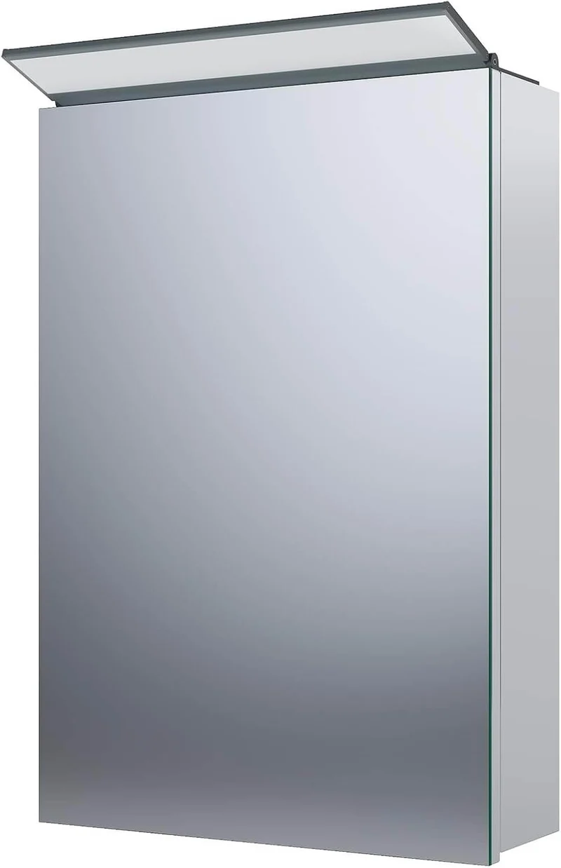 SONNI Spiegelschrank Bad mit Beleuchtung, Edelstahl Medizinschrank IP44 Wasserciht, Spiegelleuchte mit Kaltweißem Licht und Wandschalter für Badezimmer 36 x 52 cm