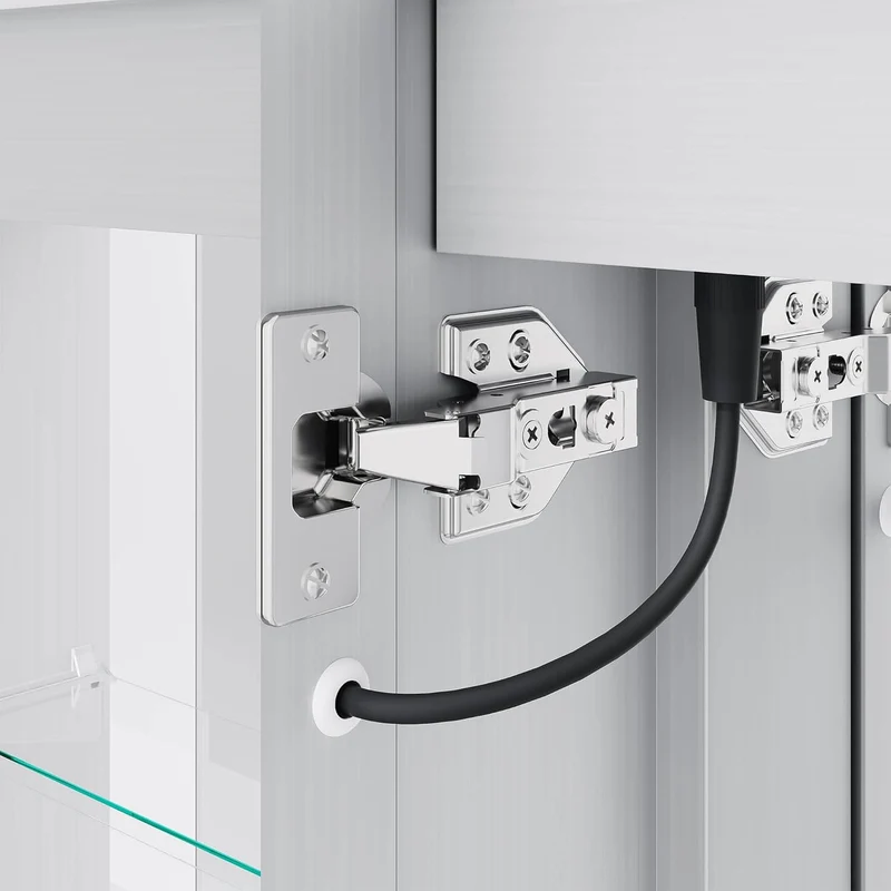 SONNI LED Spiegelschrank Bad mit Bluetooth 80x60 cm, 3 Türen Spiegelschrank mit Anti-Beschlag, Steckdose, 3 Lichtfarben, Dimmbar, Aluminum, IP44 Wasserciht