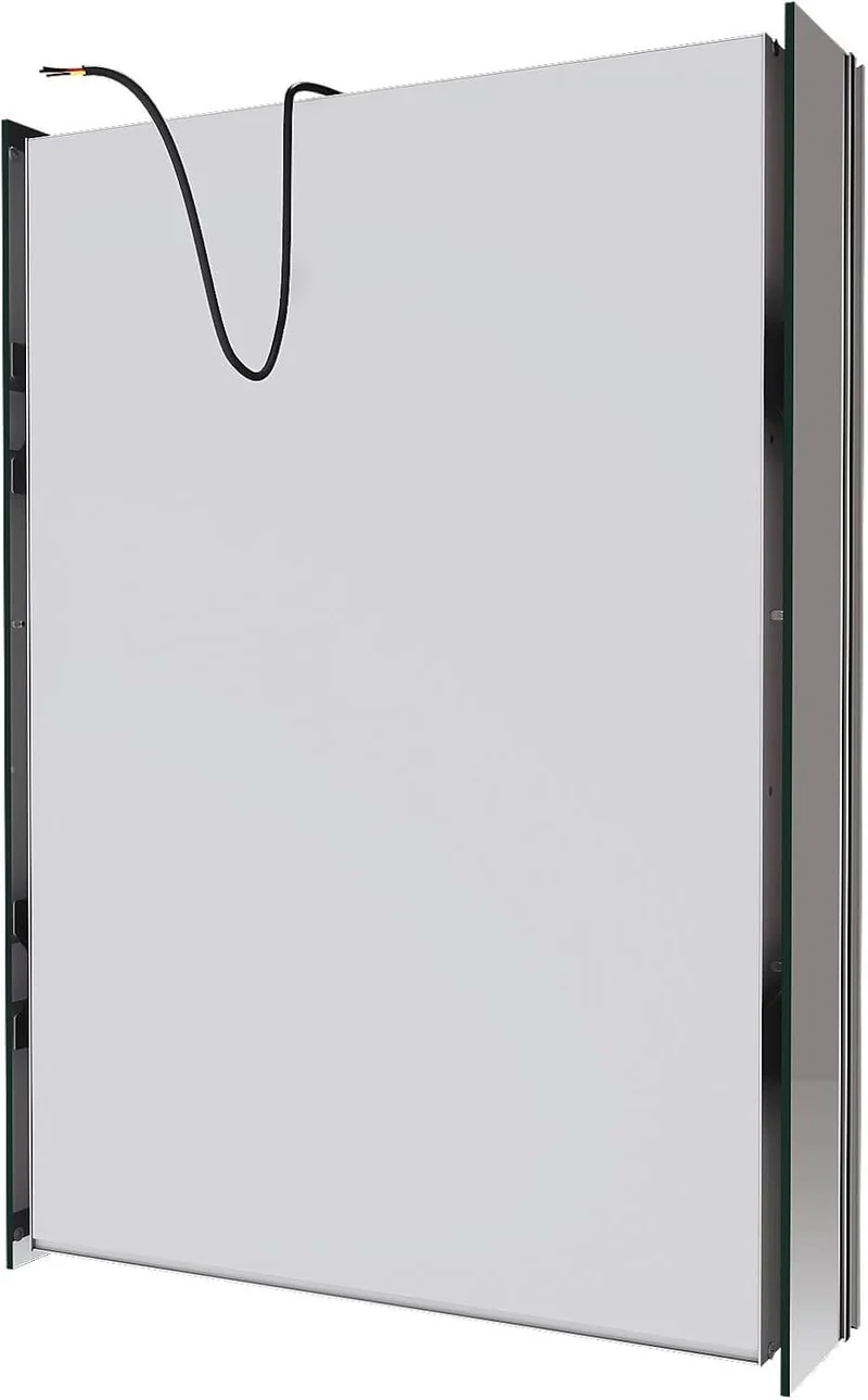 SONNI LED Spiegelschrank Bad mit 3-fache Vergrößerungsspiegel und Steckdose 70 x 50 cm, Aluminum Spiegelschrank mit Touch-Schalter, 3 Lichtfarben + Defogging, IP44 wasserciht