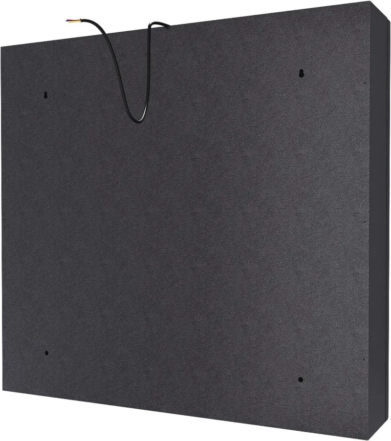 SONNI Spiegelschrank Bad mit Beleuchtung und Make-up Ablage 70x65 cm, Steckdose & 3-fache Vergrößerungsspiegel, 3 Lichtfarben, Dimmbar - Dunkelgrau