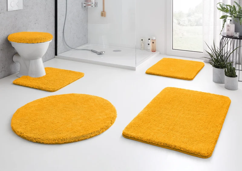 WC-Vorleger RELAX Goldgelb 55 x 55 cm mit Ausschnitt