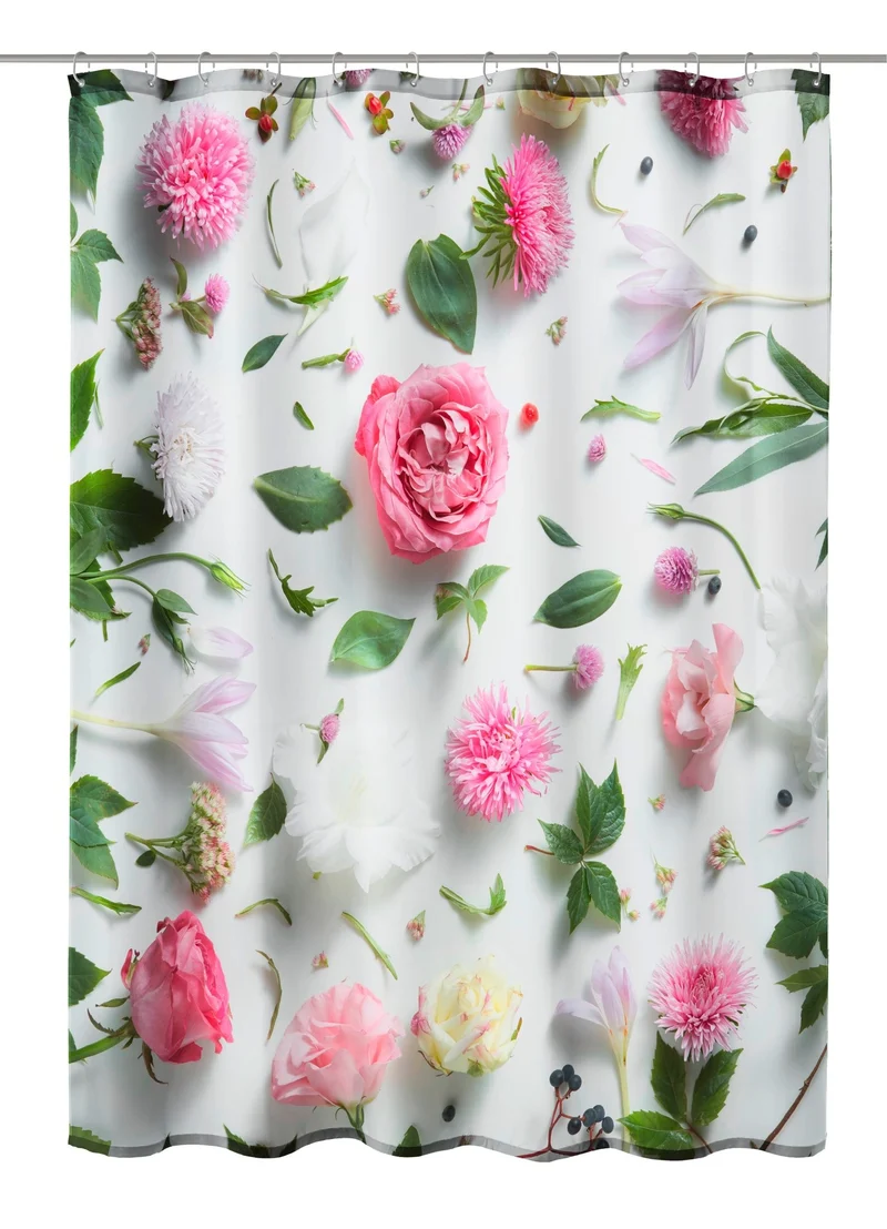 Duschvorhang Textil ROSALIE Multicolor 180 x 180 cm