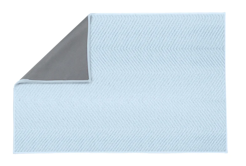 Badteppich ZIGZAG Hellblau 60 x 90 cm