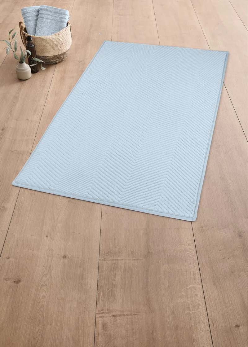 Badteppich ZIGZAG Hellblau 60 x 90 cm