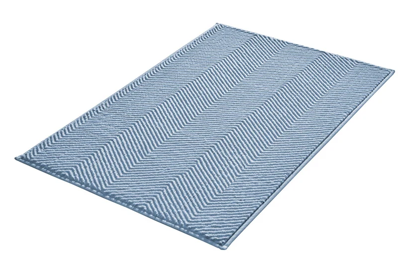 Badteppich ZIGZAG Hellblau 70 x 120 cm