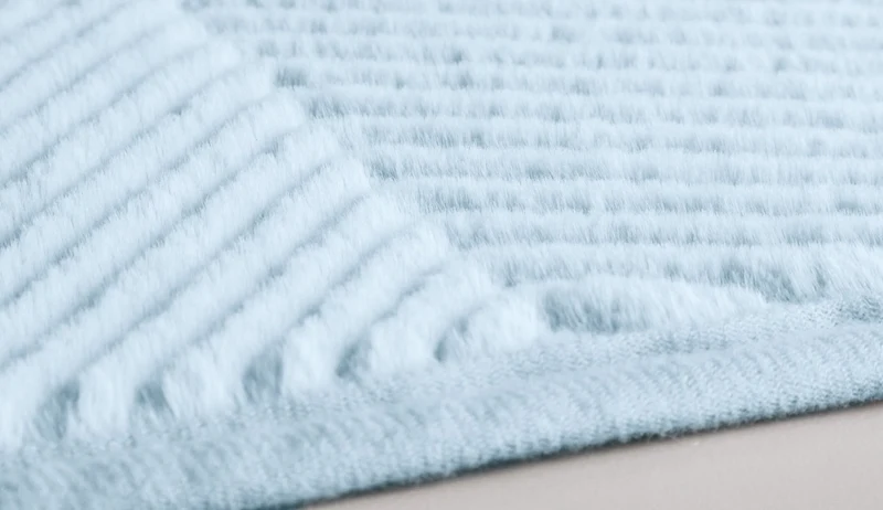 Badteppich ZIGZAG Hellblau 70 x 120 cm