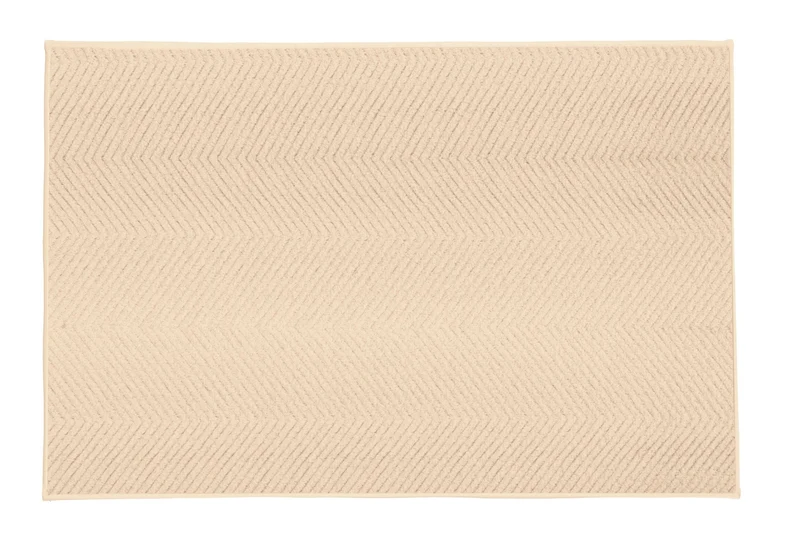 Badteppich ZIGZAG Sandbeige 60 x 90 cm