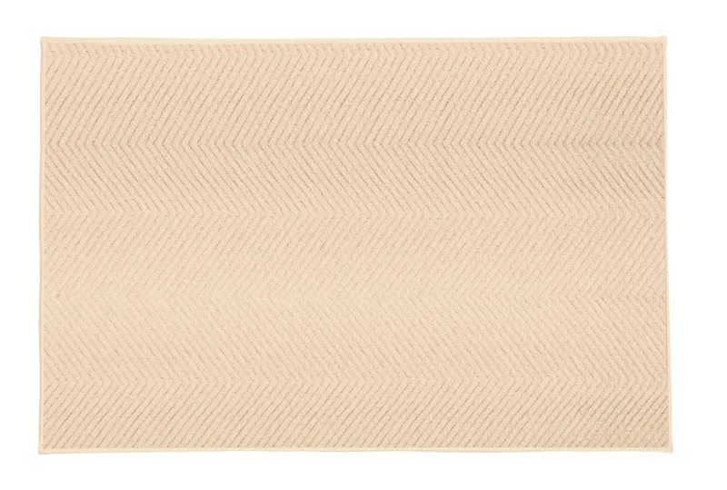 Badteppich ZIGZAG Sandbeige 50 x 60 cm
