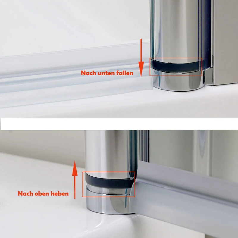 SONNI Duschkabine Eckeinstieg Pendeltür Dusche ESG Glas mit NANO Beschichtung Höhe 185cm/195cm