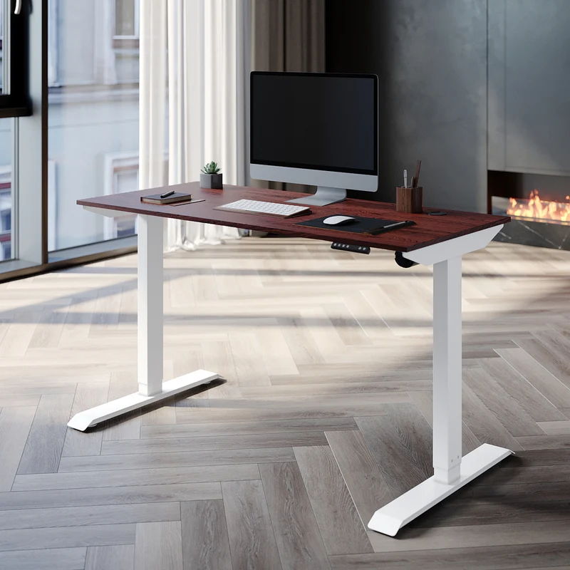 SONNI Höhenverstellbarer Schreibtisch Elektrisch 120 x 60 cm Leiser Betrieb mit Speicher-Steuerung und Kollisionschutz Funktion
