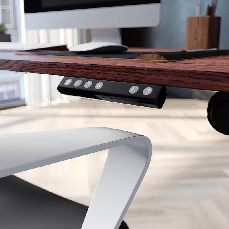 SONNI Höhenverstellbarer Schreibtisch Elektrisch 120 x 60 cm Leiser Betrieb mit Speicher-Steuerung und Kollisionschutz Funktion