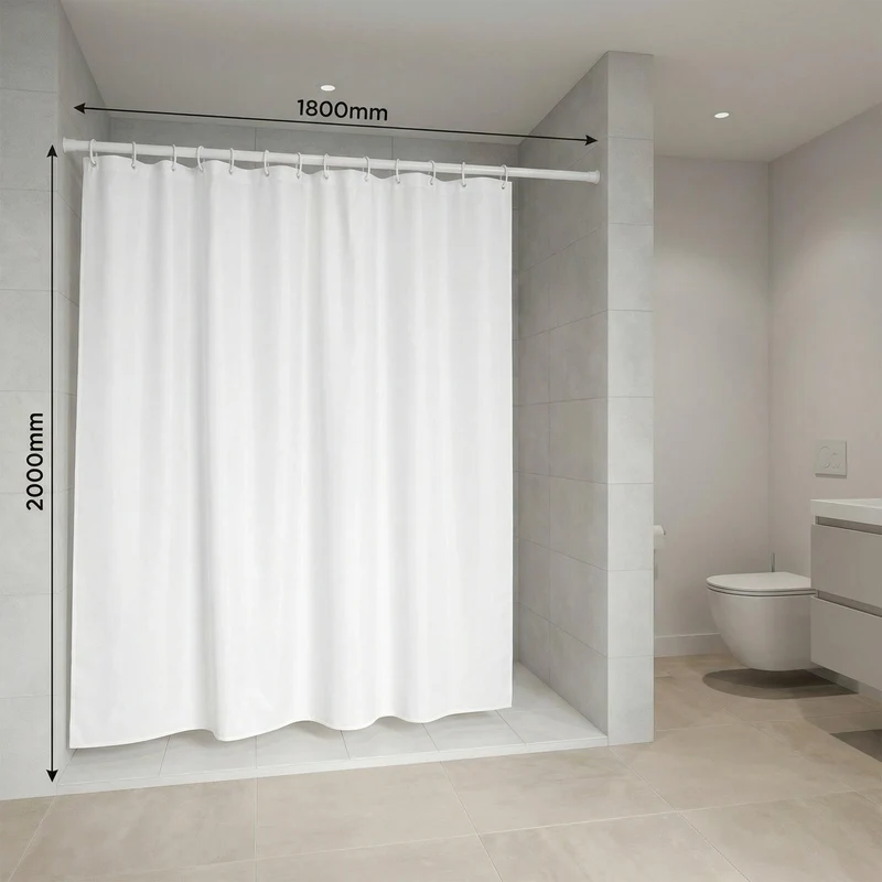 Dusch-Set Weiß Set 3-teilig 180 x 200 cm